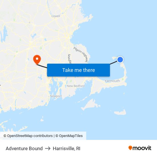 Adventure Bound to Harrisville, RI map
