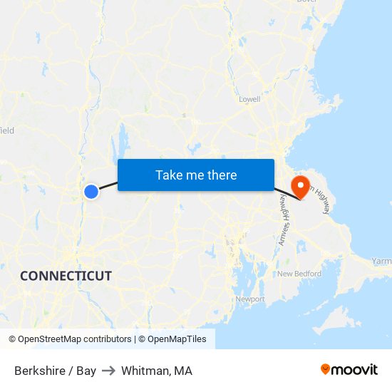 Berkshire / Bay to Whitman, MA map