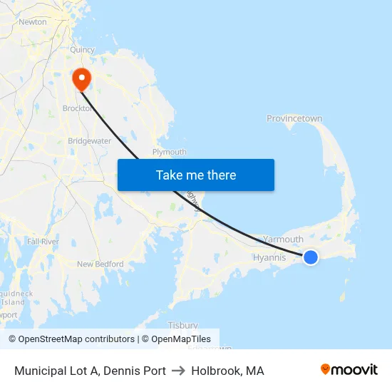 Municipal Lot A, Dennis Port to Holbrook, MA map