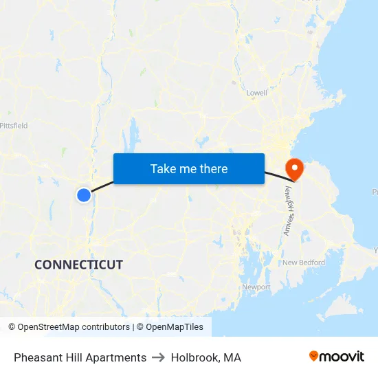 Pheasant Hill Apartments to Holbrook, MA map