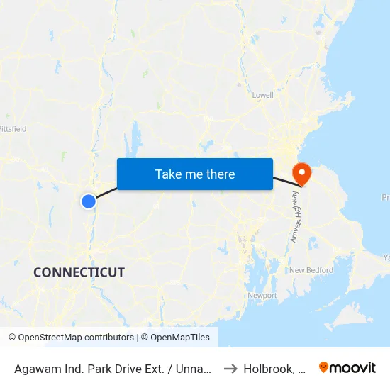 Agawam Ind. Park Drive Ext. / Unnamed to Holbrook, MA map