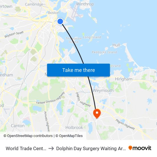 World Trade Center to Dolphin Day Surgery Waiting Area map