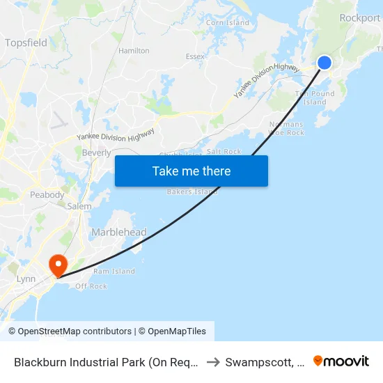 Blackburn Industrial Park (On Request) to Swampscott, MA map