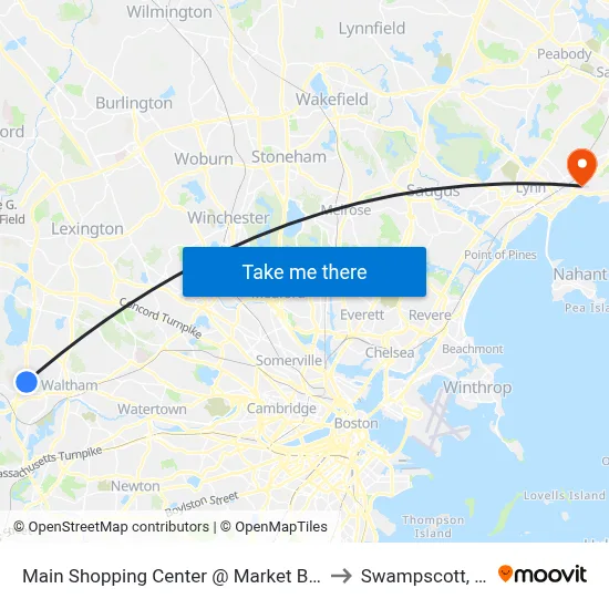 Main Shopping Center @ Market Basket to Swampscott, MA map