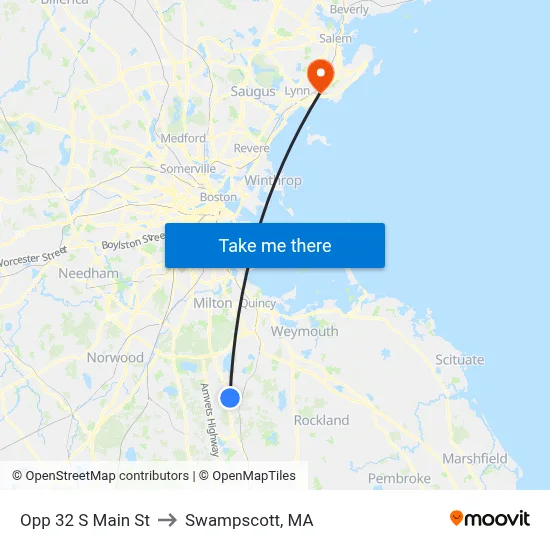 Opp 32 S Main St to Swampscott, MA map