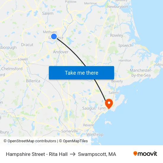 Hampshire Street - Rita Hall to Swampscott, MA map