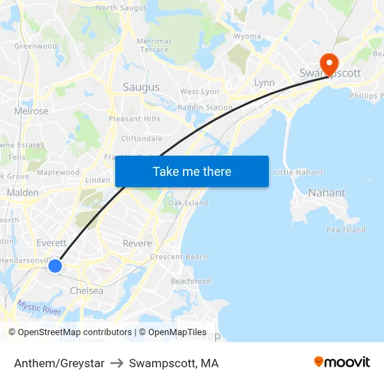 Anthem/Greystar to Swampscott, MA map