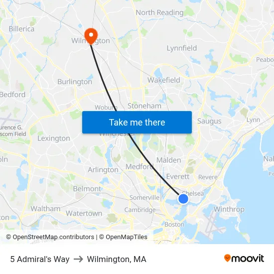 5 Admiral's Way to Wilmington, MA map