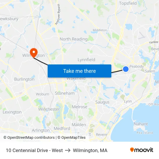 10 Centennial Drive - West to Wilmington, MA map