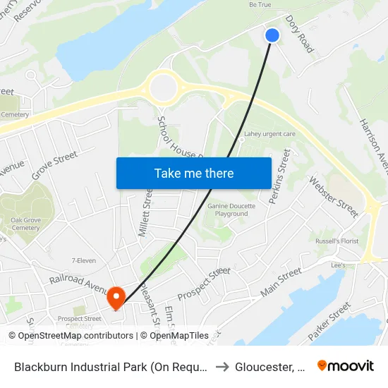 Blackburn Industrial Park (On Request) to Gloucester, MA map