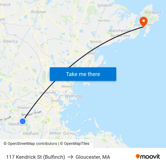 117 Kendrick St  (Bulfinch) to Gloucester, MA map