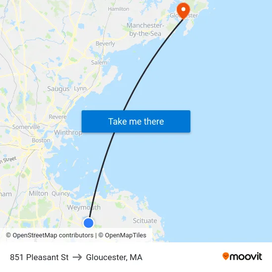 851 Pleasant St to Gloucester, MA map