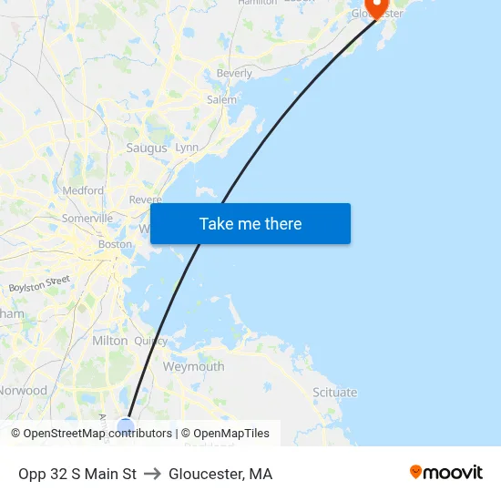 Opp 32 S Main St to Gloucester, MA map