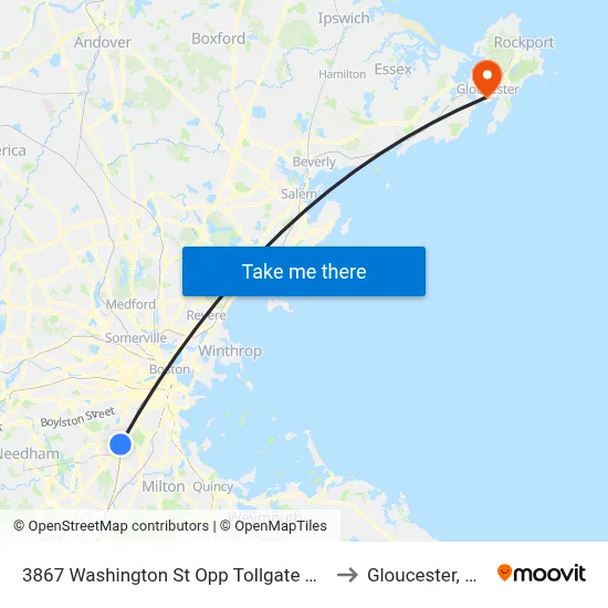 3867 Washington St Opp Tollgate Way to Gloucester, MA map