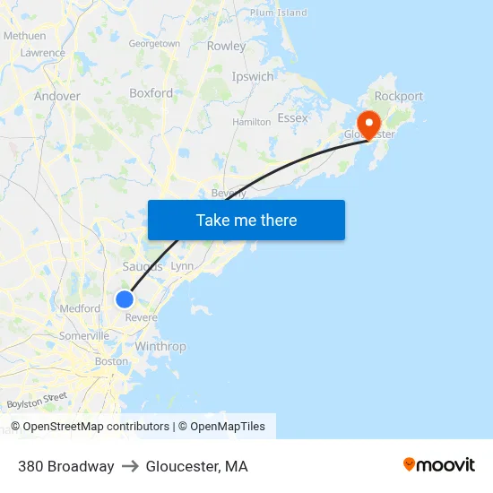380 Broadway to Gloucester, MA map