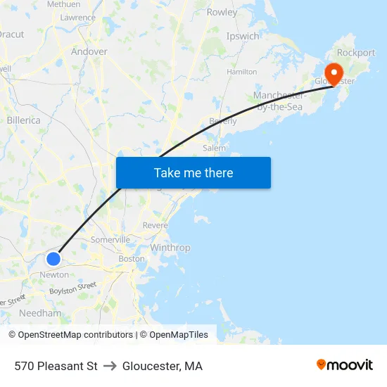 570 Pleasant St to Gloucester, MA map