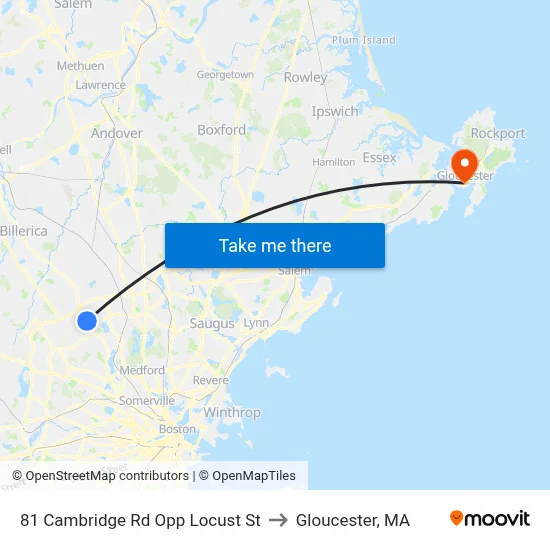 81 Cambridge Rd Opp Locust St to Gloucester, MA map