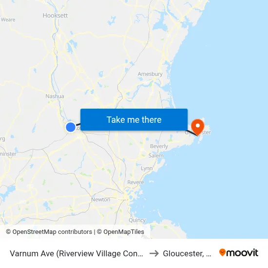 Varnum Ave (Riverview Village Condos) to Gloucester, MA map