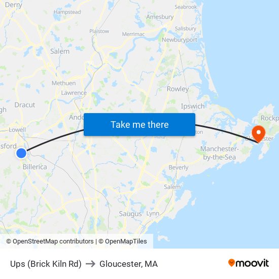 Ups (Brick Kiln Rd) to Gloucester, MA map