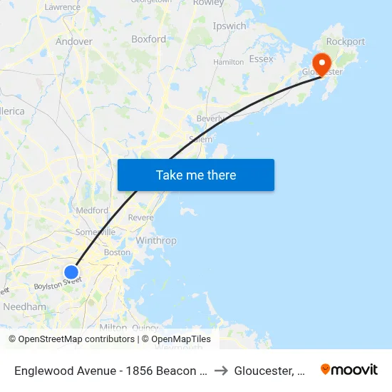 Englewood Avenue - 1856 Beacon St to Gloucester, MA map