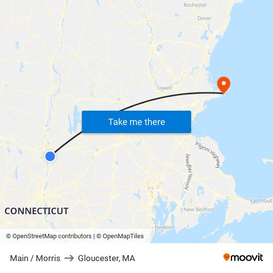 Main / Morris to Gloucester, MA map