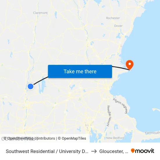 Southwest Residential  / University Drive (S) to Gloucester, MA map