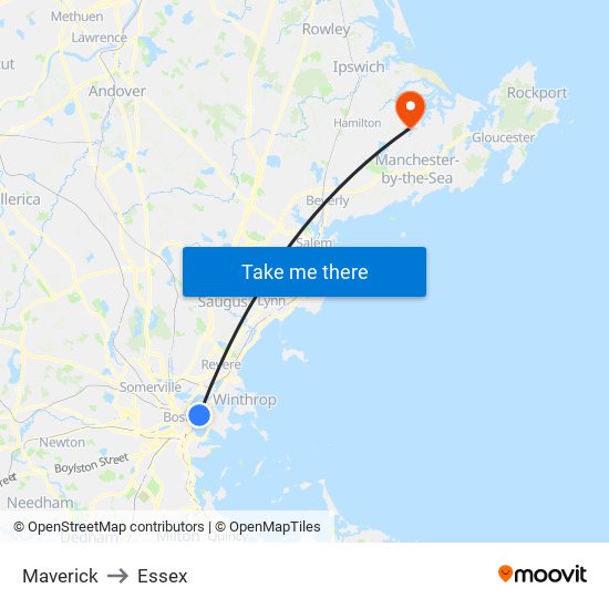 Maverick to Essex map