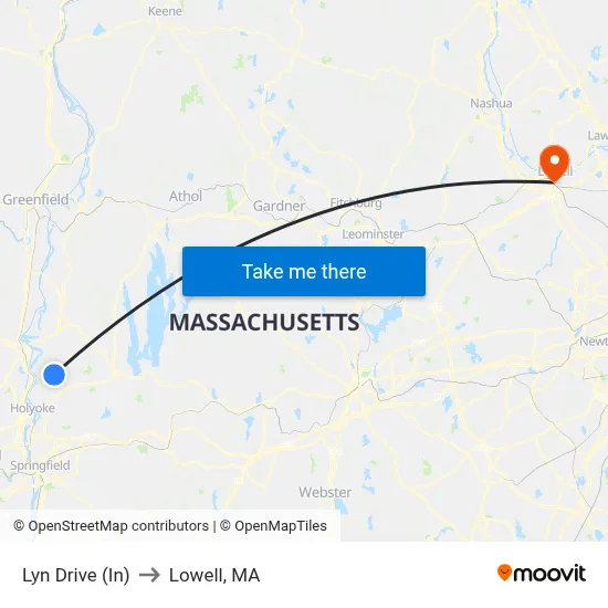 Lyn Drive (In) to Lowell, MA map