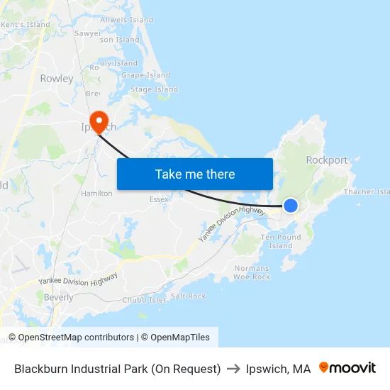 Blackburn Industrial Park (On Request) to Ipswich, MA map