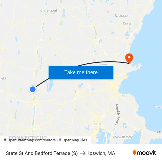 State St And Bedford Terrace (S) to Ipswich, MA map