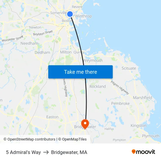 5 Admiral's Way to Bridgewater, MA map