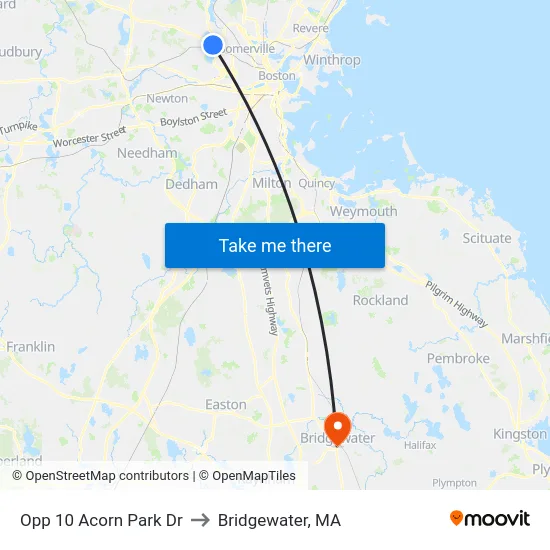 Opp 10 Acorn Park Dr to Bridgewater, MA map
