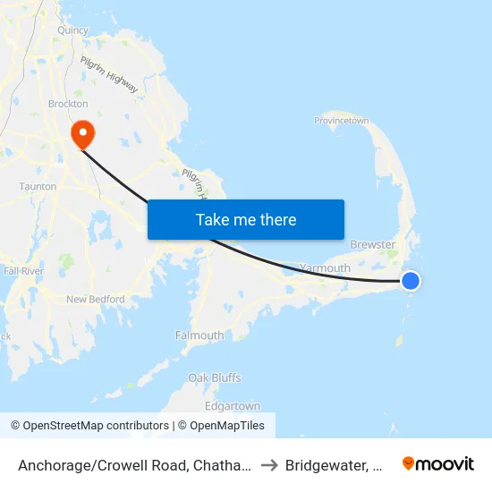 Anchorage/Crowell Road, Chatham to Bridgewater, MA map