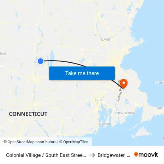 Colonial Village / South East Street (W) to Bridgewater, MA map