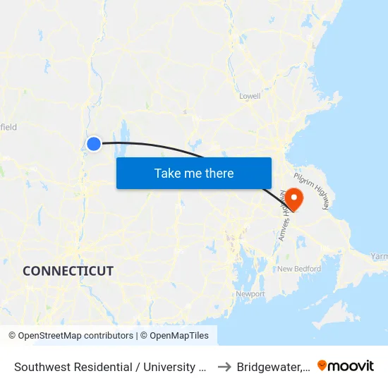 Southwest Residential  / University Drive (S) to Bridgewater, MA map