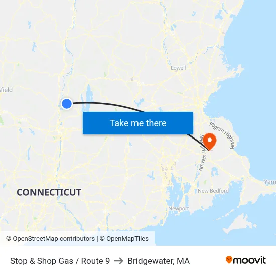 Stop & Shop Gas / Route 9 to Bridgewater, MA map