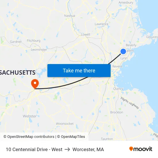 10 Centennial Drive - West to Worcester, MA map
