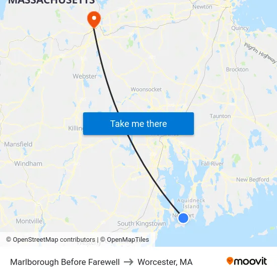 Marlborough Before Farewell to Worcester, MA map