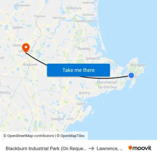 Blackburn Industrial Park (On Request) to Lawrence, MA map