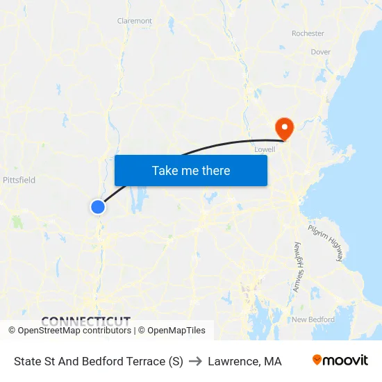 State St And Bedford Terrace (S) to Lawrence, MA map