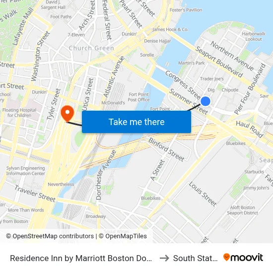 Residence Inn by Marriott Boston Downtown Seaport to South Station #2 map