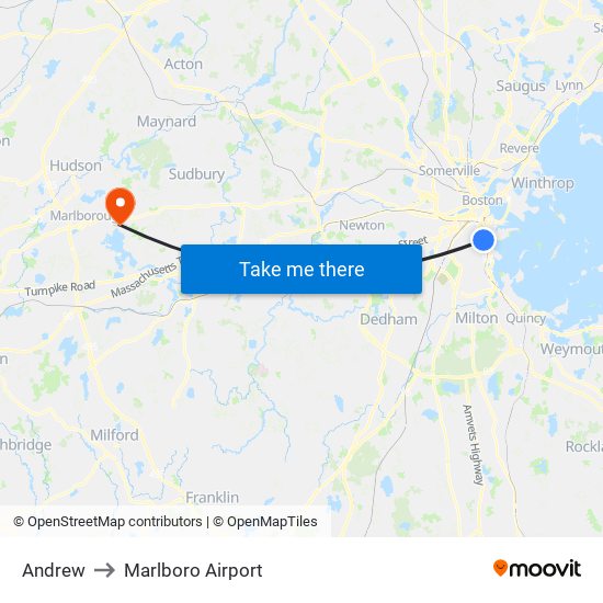 Andrew to Marlboro Airport map