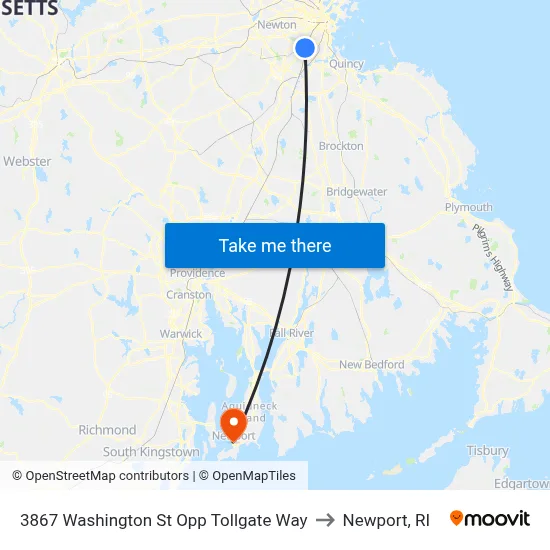 3867 Washington St Opp Tollgate Way to Newport, RI map