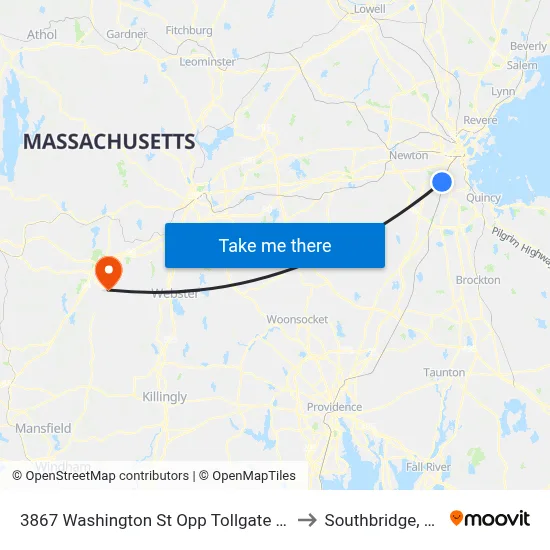 3867 Washington St Opp Tollgate Way to Southbridge, MA map