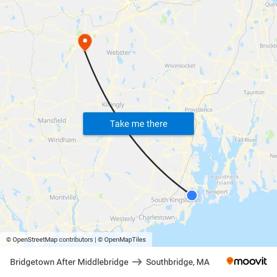 Bridgetown After Middlebridge to Southbridge, MA map