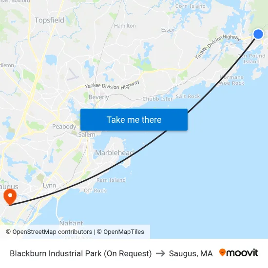 Blackburn Industrial Park (On Request) to Saugus, MA map
