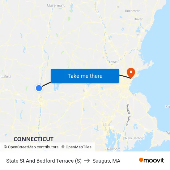 State St And Bedford Terrace (S) to Saugus, MA map