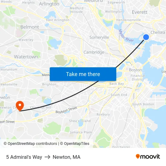 5 Admiral's Way to Newton, MA map