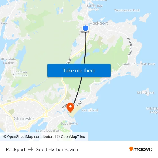 Rockport to Good Harbor Beach map