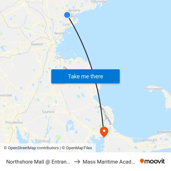 Northshore Mall @ Entrance F to Mass Maritime Academy map